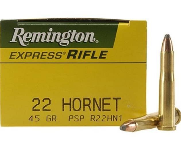 Remington High Performance Rifle Ammunition 22 Hornet 45 Grain Pointed Soft Point 500 rounds