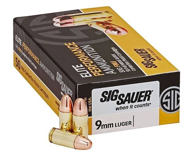 Sig Sauer Elite Performance Ammunition 9mm Luger 147 Grain Full Metal Jacket 1000 round