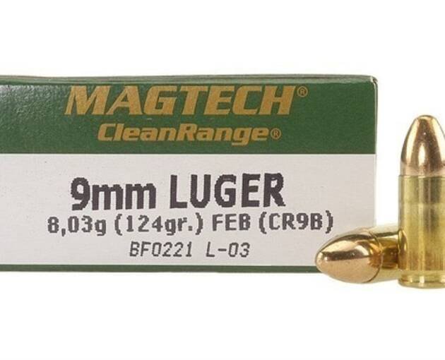 Magtech Clean Range Ammunition 9mm Luger 124 Grain Encapsulated 1000 round