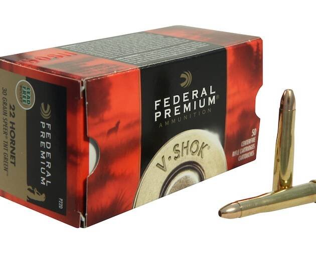 Federal Premium Varmint Ammunition 22 Hornet 30 Grain Speer TNT Green Hollow Point Lead-Free  500 rounds