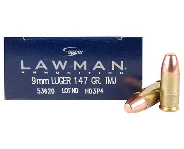 Speer Lawman Ammunition 9mm Luger 147 Grain Total Metal Jacket 1000 round