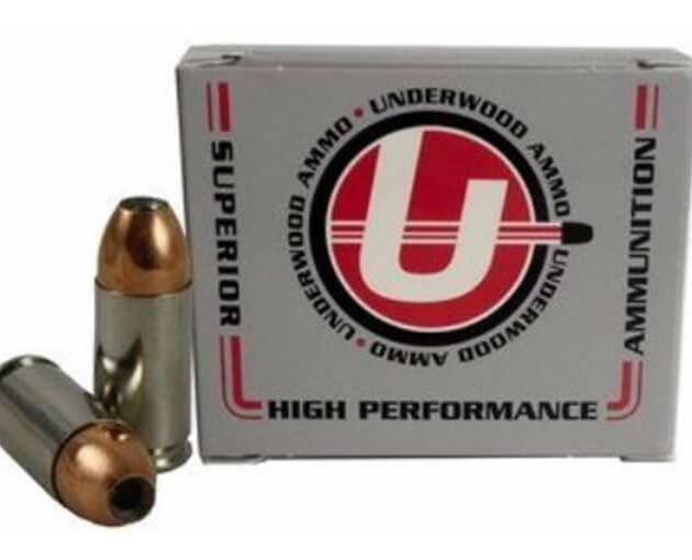 Underwood Ammunition 9mm Luger +P+ 115 Grain Jacketed Hollow Point  500 round