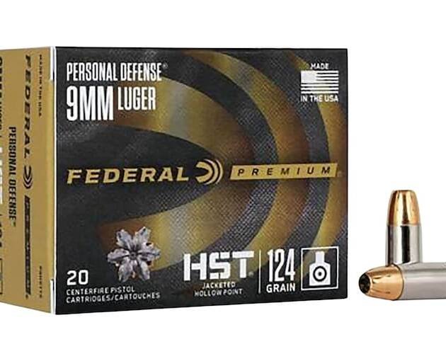 Federal Premium Personal Defense Ammunition 9mm Luger 124 Grain HST Jacketed Hollow Point 500 round