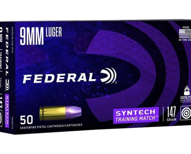 Federal Syntech Training Match Ammunition 9mm Luger 147 Grain Total Synthetic Jacket 1000 round