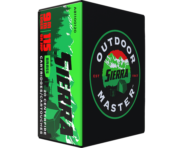 Sierra Outdoor Master Ammunition 9mm Luger 115 Grain Jacketed Hollow Point 500 round