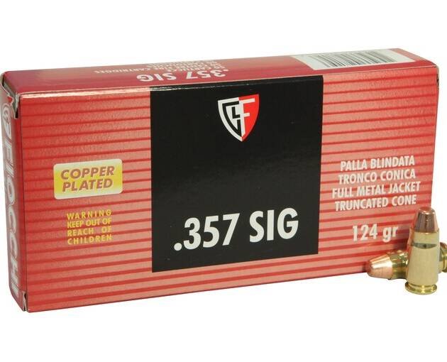 Fiocchi Shooting Dynamics Ammunition 357 Sig 124 Grain Full Metal Jacket Truncated Cone 500 rounds