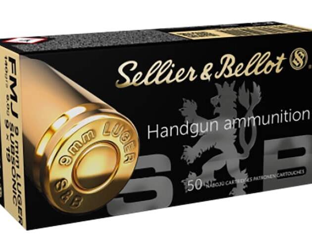 Sellier & Bellot Ammunition 9mm Luger 140 Grain Full Metal Jacket