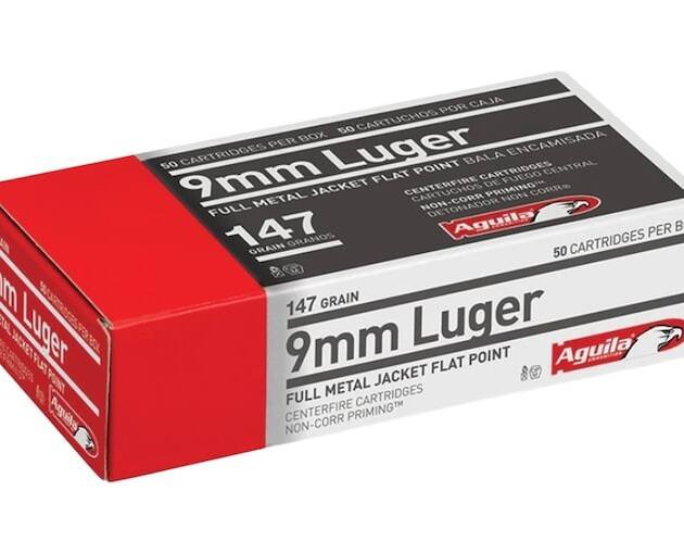 Aguila Ammunition 9mm Luger 147 Grain Full Metal Jacket Flat Nose
