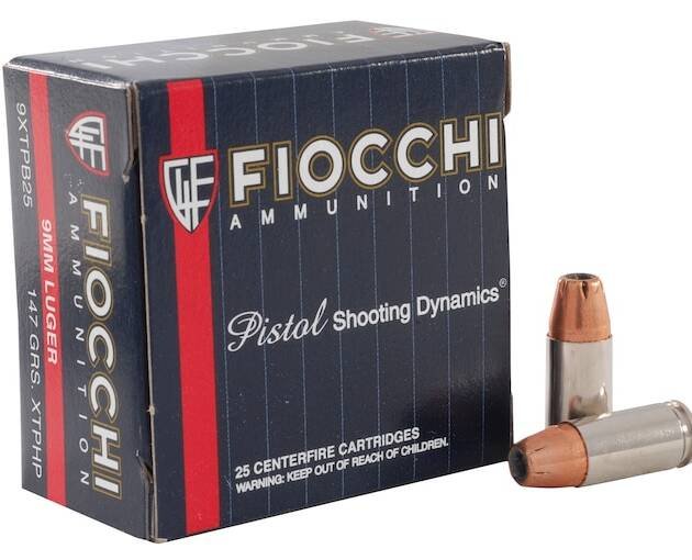 Fiocchi Extrema Ammunition 9mm Luger 147 Grain Hornady XTP Jacketed Hollow Point 500 round