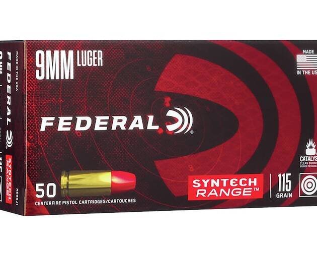Federal Syntech Range Ammunition 9mm Luger 115 Grain Total Synthetic Jacket 1000 rounds
