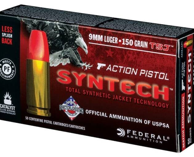 Federal Syntech Action Pistol Ammunition 9mm Luger 150 Grain Total Synthetic Jacket 1000 round