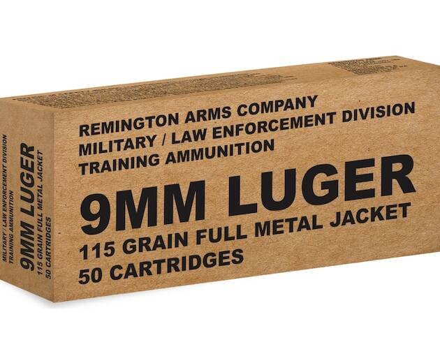 Remington Military/Law Enforcement Training Ammunition 9mm Luger 115 Grain Full Metal Jacket