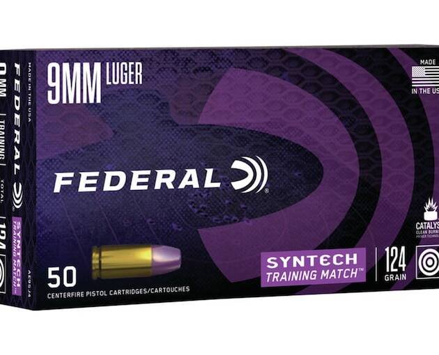 Federal Syntech Training Match Ammunition 9mm Luger 124 Grain Total Synthetic Jacket 1000 round