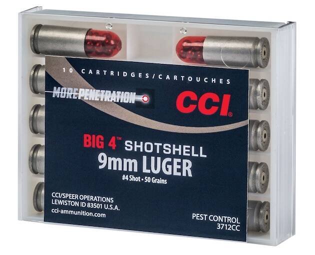 CCI Big 4 Shotshell Ammunition 9mm Luger 50 Grains #4 Shot 500  round
