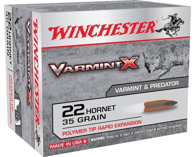 Winchester Varmint X Ammunition 22 Hornet 35 Grain Polymer Tip 500 rounds