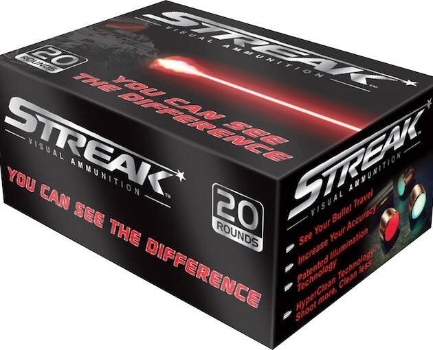 Streak Ammunition 9mm Luger 115 Grain Total Metal Jacket Red Cold Tracer  1000 round