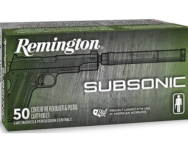 Remington Subsonic Ammunition 9mm Luger 147 Grain Flat Nose Enclosed Base