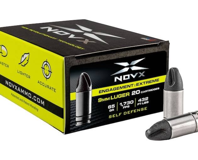 NovX Engagement Extreme Self-Defense Ammunition 9mm Luger 65 Grain Fluted Lead-Free 500 round
