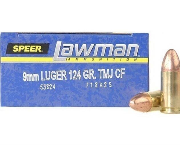 Speer Lawman Cleanfire Ammunition 9mm Luger 124 Grain Total Metal Jacket