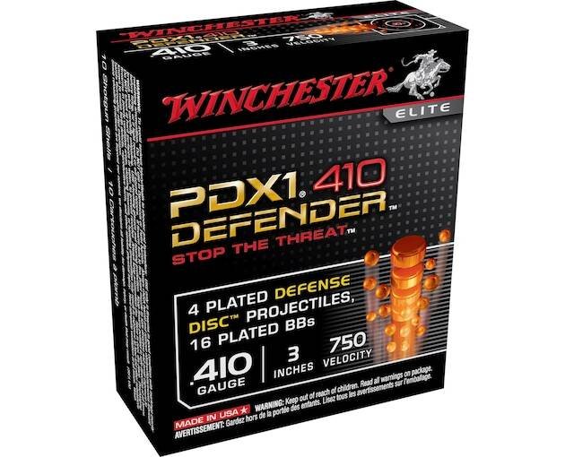 Winchester PDX1 Defender Ammunition 410 Bore 3" 4 Disks over 1/3 oz BB Shot 500 rounds