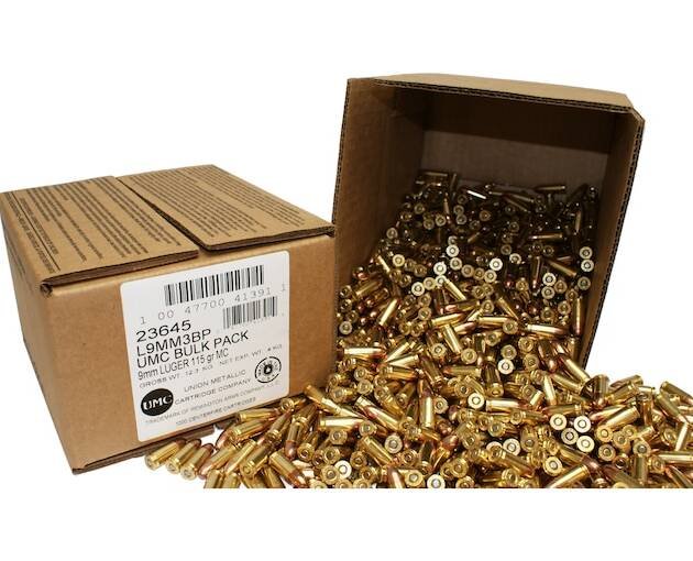 Remington UMC Ammunition 9mm Luger 115 Grain Full Metal Jacket 1000 round