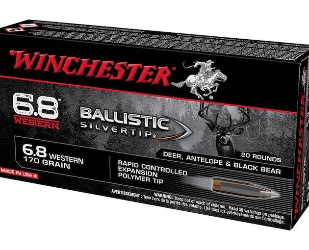 Winchester Ballistic Silvertip Ammunition 6.8 Western 170 Grain Polymer Tip 500 rounds