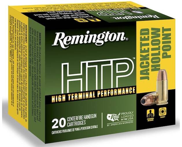 Remington High Terminal Performance (HTP) Ammunition 9mm Luger 115 Grain Jacketed Hollow Point 500 round