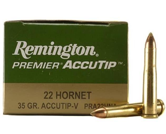 Remington Premier Varmint Ammunition 22 Hornet 35 Grain AccuTip 500 round