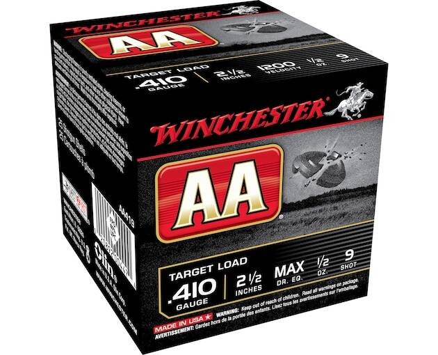 Winchester AA Target Ammunition 410 Bore 2-1/2" 1/2 oz #9 Shot 1000 round