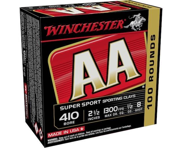 Winchester AA Super Sport Sporting Clays Ammunition 410 Bore 2-1/2" 1/2 oz 1000 rounds