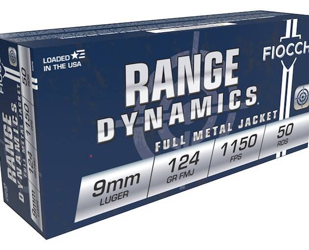Fiocchi Range Dynamics Ammunition 9mm Luger 124 Grain Full Metal Jacket 1000 round