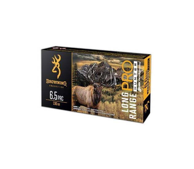 Browning Long Range Pro 6.5mm PRC 130 grain Sierra Tipped GameKing Brass Cased Centerfire Rifle Ammunition 500 ROUNDS