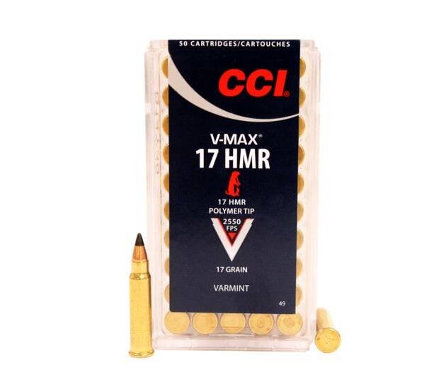 CCI Ammunition V-Max .17 HMR 17 grain Polymer Tip Rimfire Ammunition 500 RDS