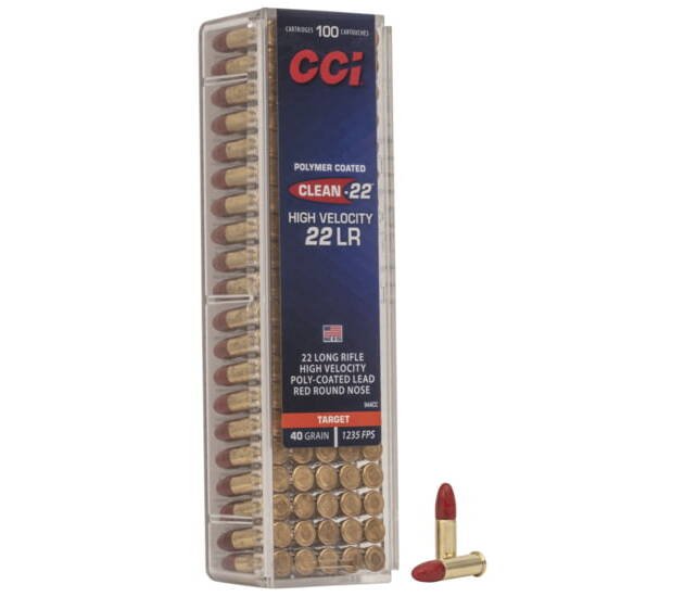 CCI Ammunition Clean-22 .22 Long Rifle 40 grain Lead Round Nose Rimfire Ammunition