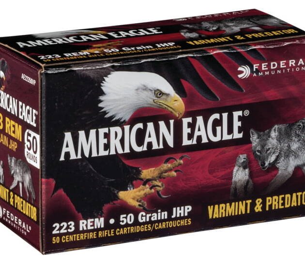 Federal Premium American Eagle .223 Remington 50 grain Jacketed Hollow Point Centerfire Rifle Ammunition 500 ROUNDS