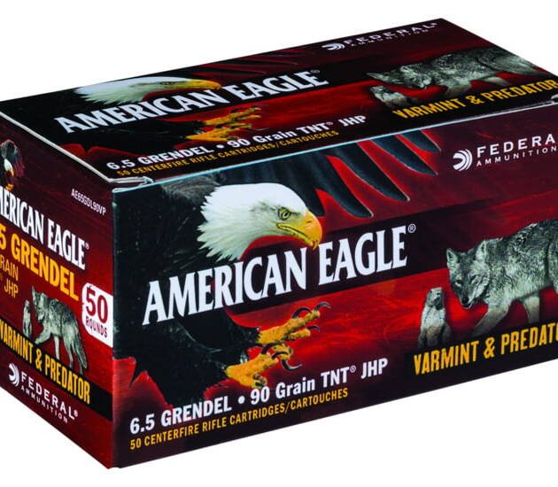 Federal Premium VARMINT / PREDATOR 6.5mm Grendel 90 grain TNT Jacketed Hollow Point Centerfire Rifle Ammunition 500RDS
