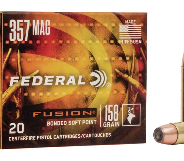 Federal Premium Centerfire Handgun Ammunition .357 Magnum 158 grain Fusion Soft Point Centerfire Pistol Ammunition F357FS1 Caliber: .357 Magnum, Number of Rounds: 500