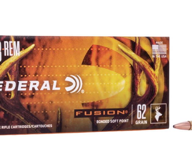 Federal Premium FUSION .223 Remington 62 grain Fusion Soft Point Centerfire Rifle Ammunition 500 RDS