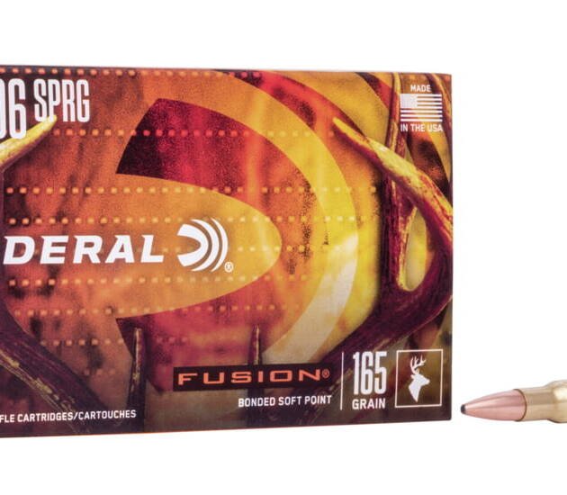 Federal Premium FUSION .30-06 Springfield 165 grain Fusion Soft Point Centerfire Rifle Ammunition F3006FS2 Caliber: .30-06 Springfield, Number of Rounds: 500
