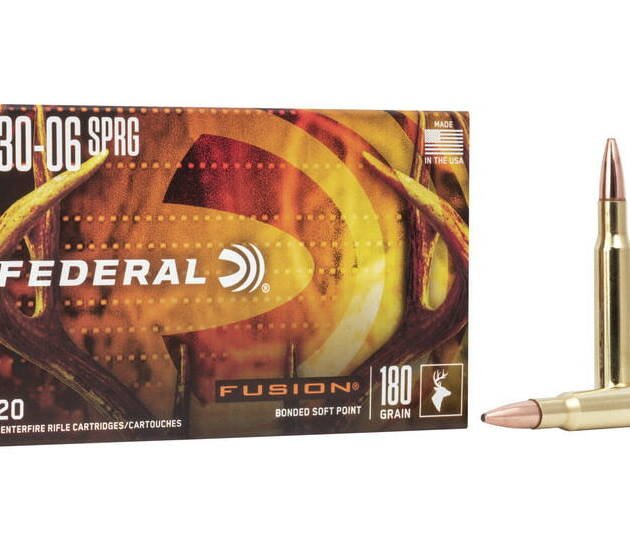 Federal Premium FUSION .30-06 Springfield 180 grain Fusion Soft Point Centerfire Rifle Ammunition F3006FS3 Caliber: .30-06 Springfield, Number of Rounds: 500