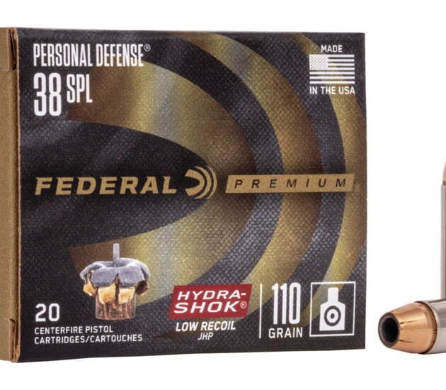 Federal Premium Centerfire Handgun Ammunition .38 Special 110 grain Hydra-Shok Jacketed Hollow Point Centerfire Pistol Ammunition 500 ROUNDS