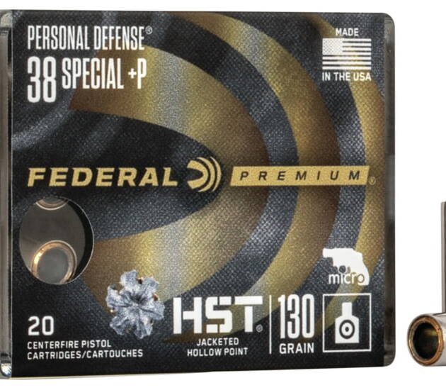 Federal Premium Centerfire Handgun Ammunition .38 Special +P 130 grain HST Jacketed Hollow Point Centerfire Pistol Ammunition 500 ROUNDS
