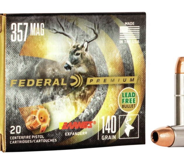 Federal Premium Centerfire Handgun Ammunition .357 Magnum 140 grain Barnes Expander Centerfire Pistol Ammunition P357XB1 Caliber: .357 Magnum, Number of Rounds: 500