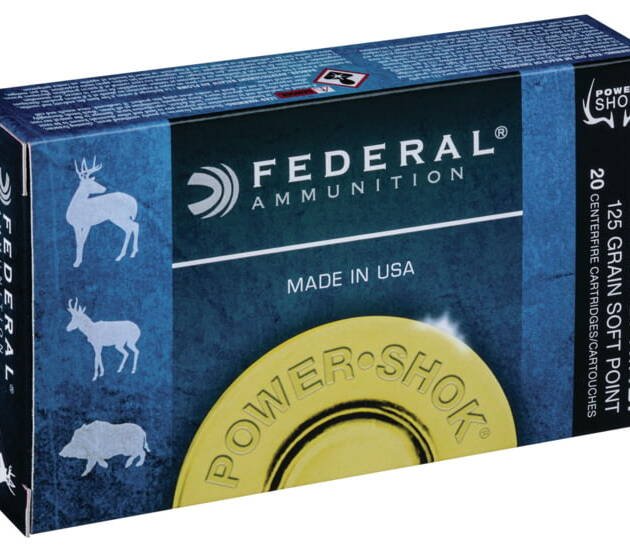 Federal Premium Power-Shok .30-30 Winchester 125 grain Jacketed Hollow Point Centerfire Rifle Ammunition 500 RDS