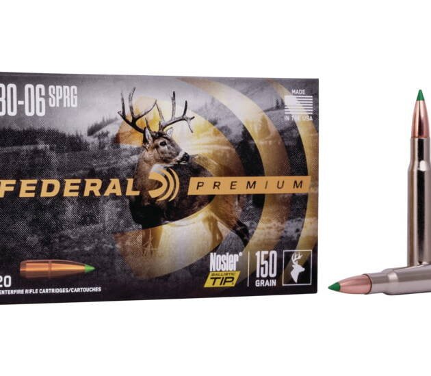 Federal Premium VITAL-SHOK .30-06 Springfield 150 grain Nosler Ballistic Tip Centerfire Rifle Ammunition P3006P Caliber: .30-06 Springfield, Number of Rounds: 500