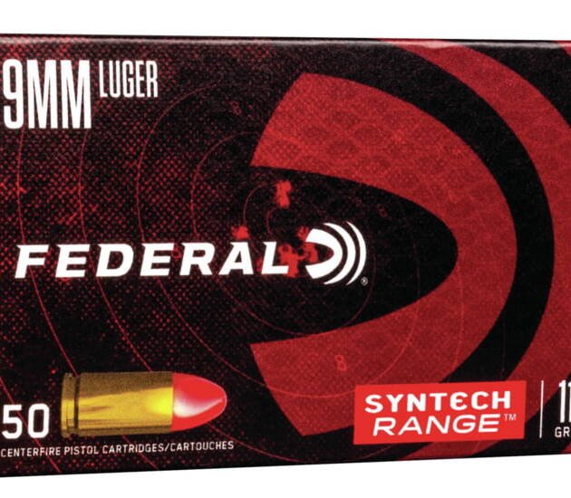 Federal Premium Centerfire Handgun Ammunition 9mm Luger 115 grain Syntech Total Synthetic Jacket 500 rounds