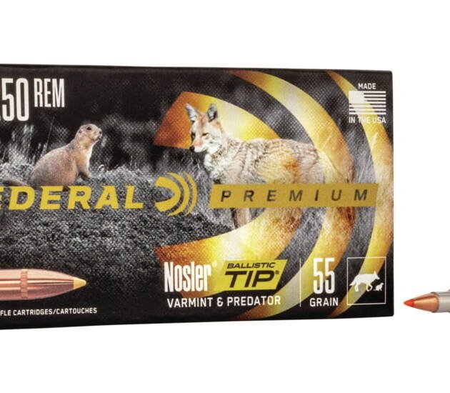 Federal Premium V-SHOK .22-250 Remington 55 grain Nosler Ballistic Tip  500 rounds