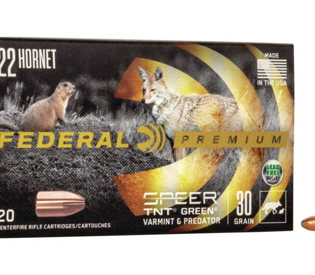 Federal Premium V-SHOK .22 Hornet 30 grain Speer TNT Green Hollow Point 500 round