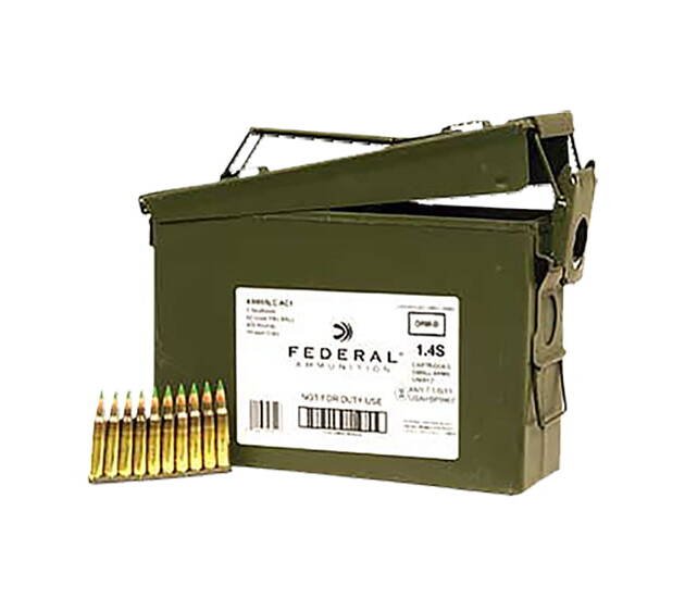 New! Federal 5.56x45mm NATO 62 Grain Full Metal Jacket Boat Tail Brass Cased Centerfire Rifle Ammunition XM855LC1AC1 500 ROUNDS