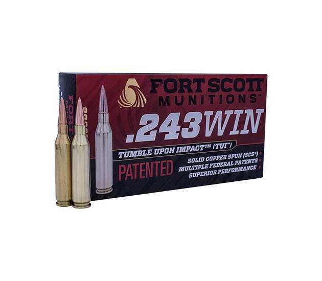 Fort Scott Munitions 243 WINCHESTER 58 Grain Centerfire Rifle Ammunition 243-058-SCV Caliber: .243 Winchester, Number of Rounds: 500
